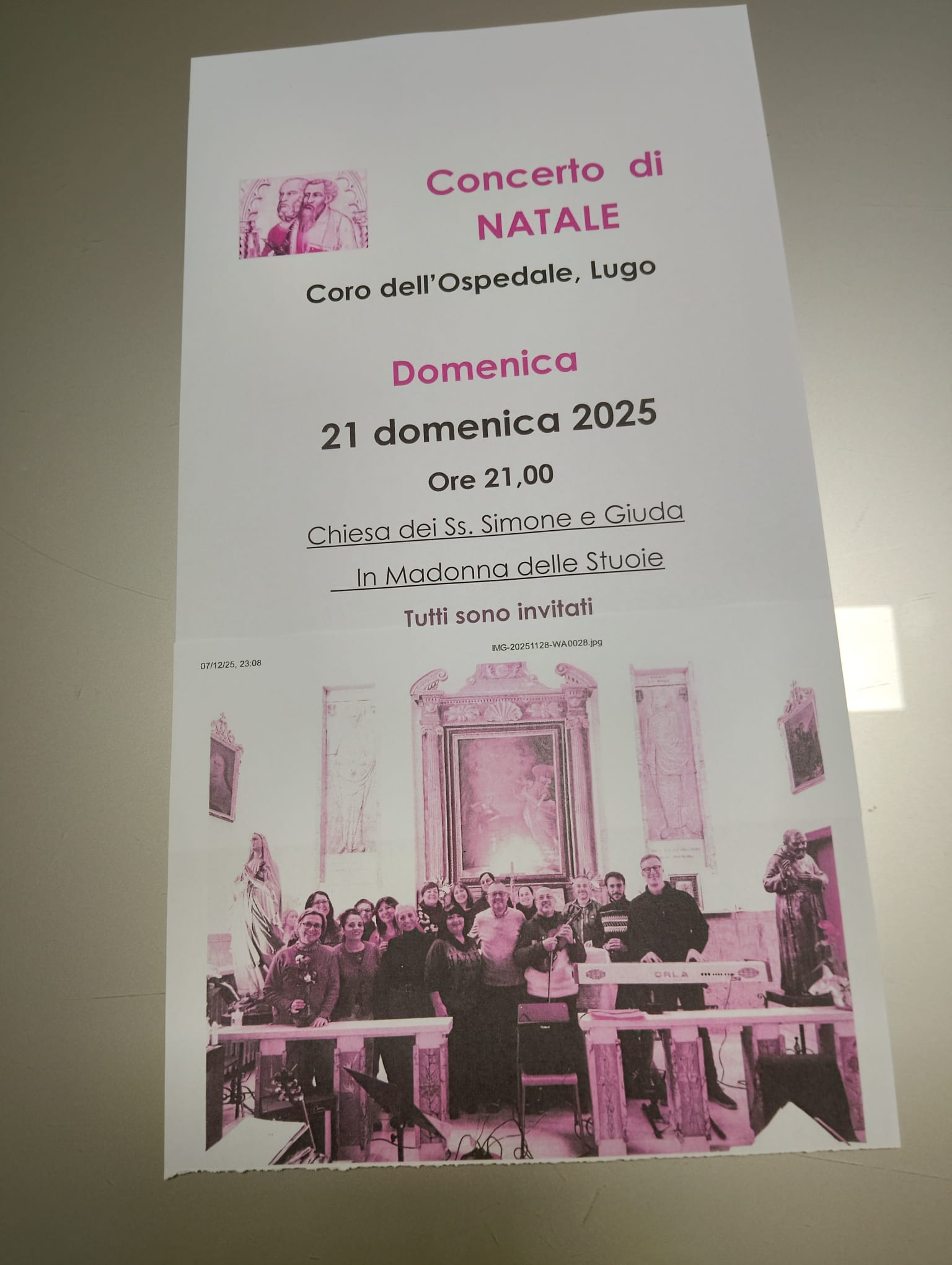coro dell'ospedale